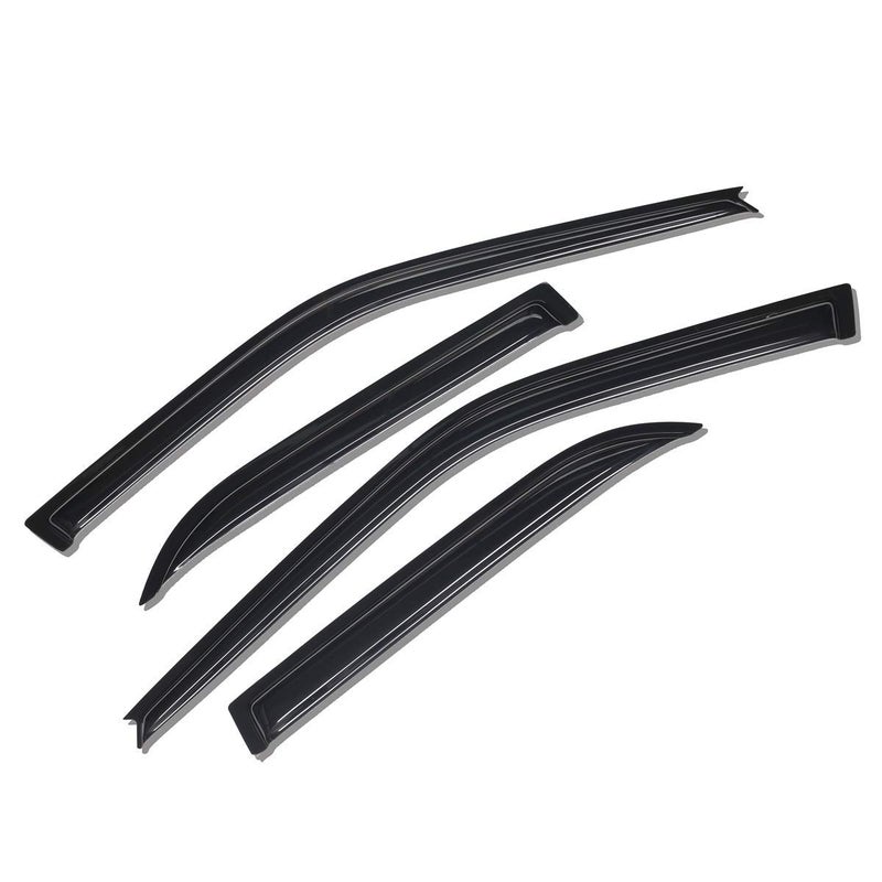 Lightronic Extra Durable Outside-Mount Auto Vent Window Visor, Fits 2003-2008 Toyota Corolla Sedan, UV Protection Rain Guard, Original Wind Deflector, No-Drill Easy Install, Dark Smoke, 4-Pcs - Image 3